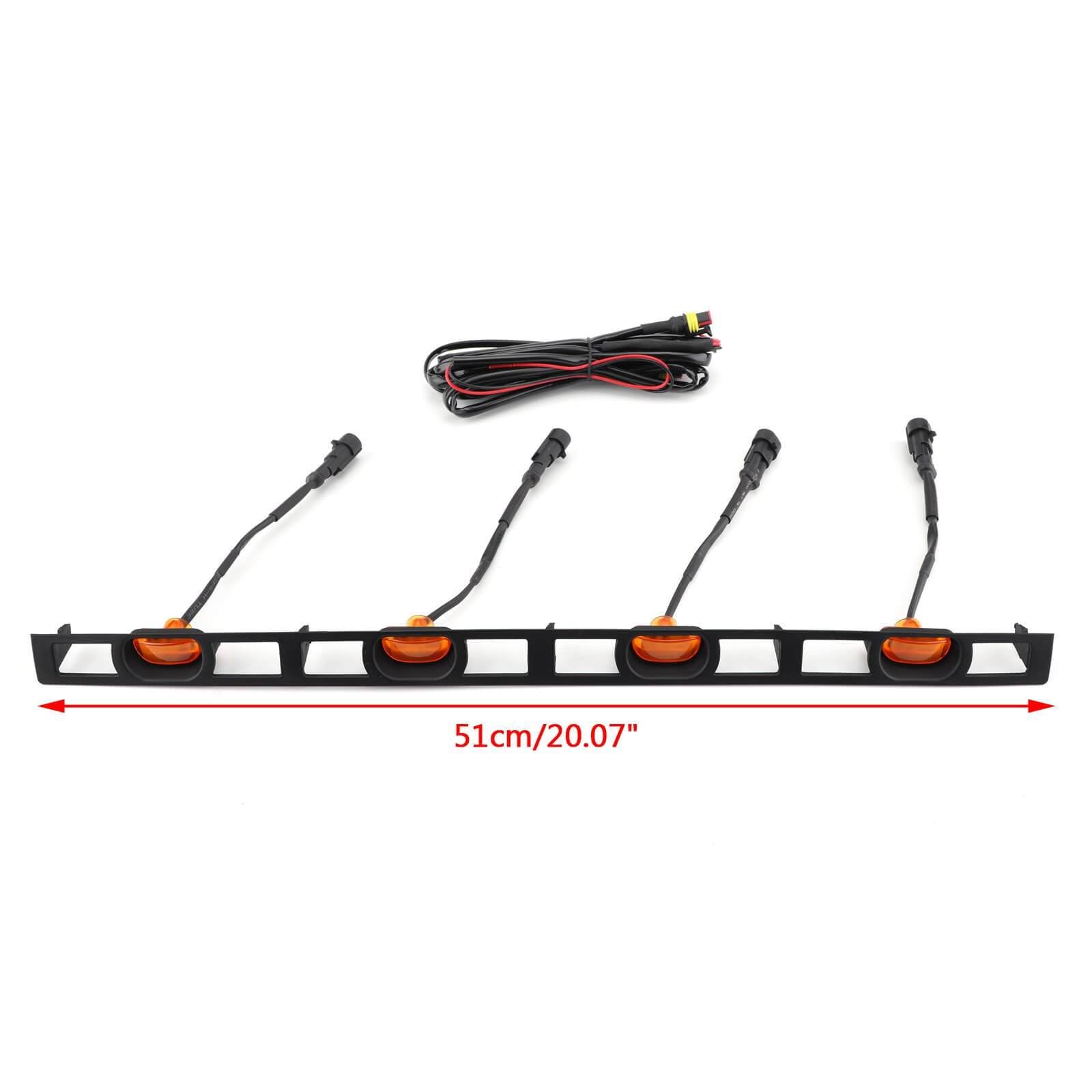 Toyota 2012-2015 Tacoma Grille Luz ámbar Parachoques delantero Hood Grille Luces LED 4 PCS