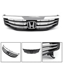 Griglia di ricambio per paraurti anteriore superiore cromata Honda Accord 4 porte 2011-2012 con emblema-5