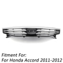 Griglia di ricambio per paraurti anteriore superiore cromata Honda Accord 4 porte 2011-2012 con emblema-3
