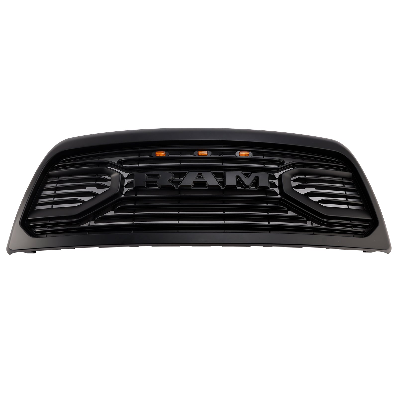 Big-Horn Style | Dodgae Ram 2500 3500 | Matt Black Grille | 2013-2018 | Air Intake Radiator Bumper Front Grill With LED