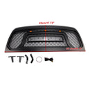 2010-2018 Dodge Ram 2500 3500 Rebel Style Grill Front Bumper Black Grille W/ LED & RAM Letter-2