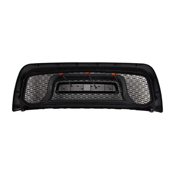 2010-2018 Dodge Ram 2500 3500 Rebel Style Grill Front Bumper Black Grille W/ LED & RAM Letter