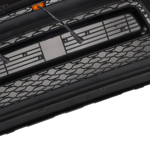 2010-2018 Dodge Ram 2500 3500 Rebel Style Grill Front Bumper Black Grille W/ LED & RAM Letter