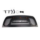 2010-2018 Dodge Ram 2500 3500 Rebel Style Grill Front Bumper Black Grille W/ LED & RAM Letter-10