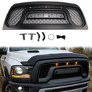 2010-2018 Dodge Ram 2500 3500 Rebel Style Grill Front Bumper Black Grille W/ LED & RAM Letter-3