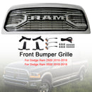 2013-2018 Dodge Ram 2500/3500 Big-Horn Style Grill Pare-chocs avant Noir mat Grille de remplacement avec lumière LED-15