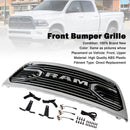2013-2018 Dodge Ram 2500/3500 Big-Horn Style Grill Pare-chocs avant Noir mat Grille de remplacement avec lumière LED-16