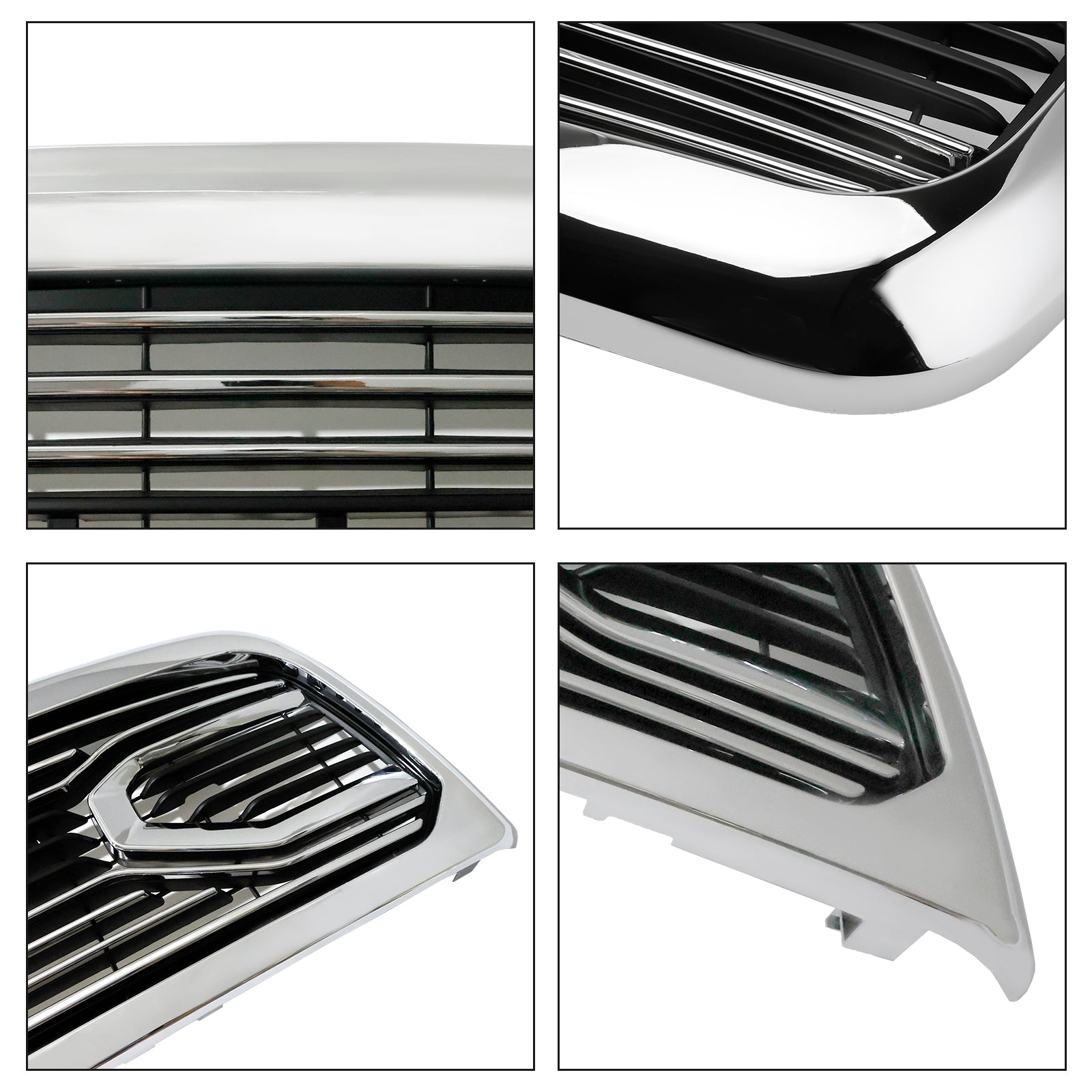 Dodgae 2013-2018 Ram 2500 Ram 3500 Big-Horn Style Chrome Grille Front Bumper Replacement Grill W/ LED