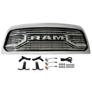 2013-2018 Dodge Ram 2500/3500 Big-Horn Style Grill Pare-chocs avant Noir mat Grille de remplacement avec lumière LED-21