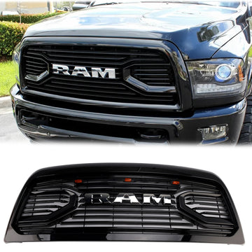 Comprar preto-brilhante 2010-2018 Dodgae Ram 2500/3500 Big-Horn Style Grill pára-choque dianteiro preto fosco grade de substituição com luz LED