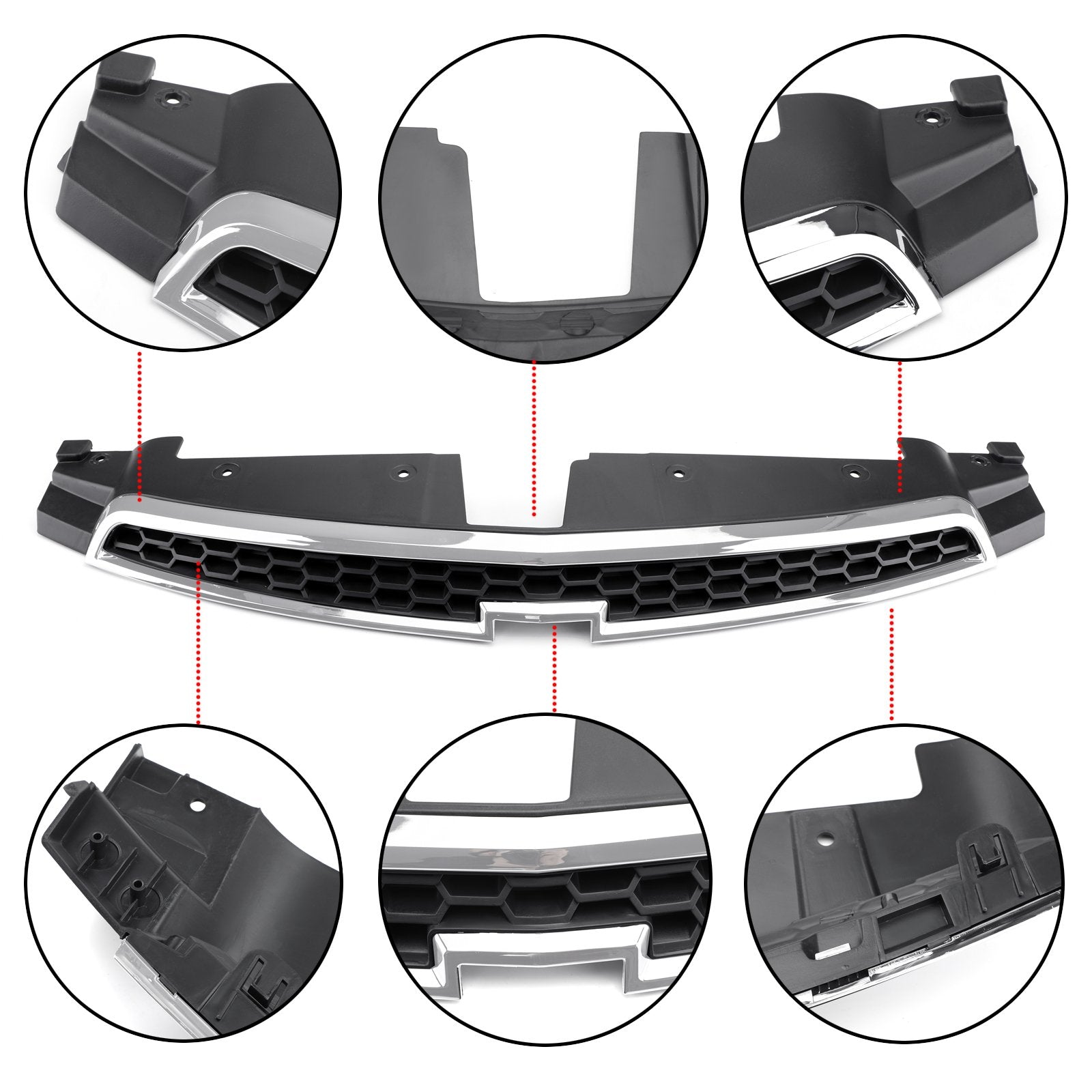 Chevrolet 2009-2014 Cruze Grille Overlay 1PC Front Upper Grill Inserts Trim Covers