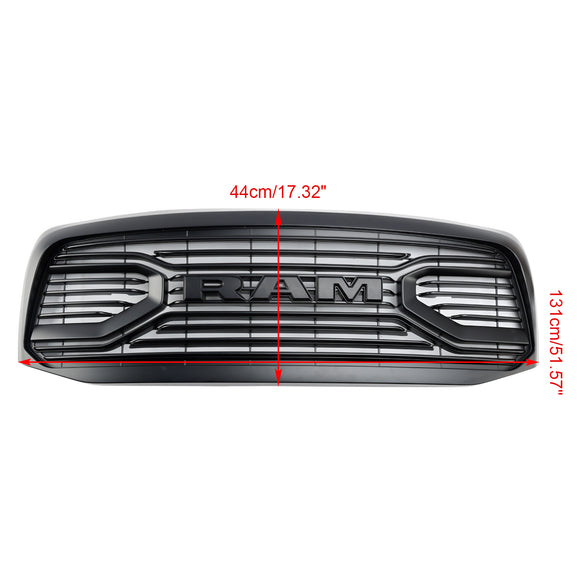 2006-2008 Dodge Ram 1500 2500 3500 Front Bumper Grill Big Horn Style Matt Black Replacement Grille