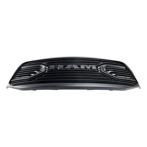 2006-2008 Dodge Ram 1500 2500 3500 Front Bumper Grill Big Horn Style Matt Black Replacement Grille