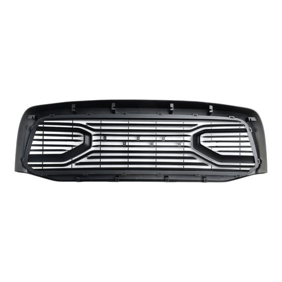 2006-2008 Dodge Ram 1500 Front Bumper Grill Big Horn Style Matt Black Replacement Grille With RAM Letter