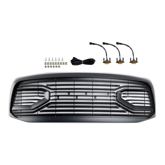Dodge Ram 1500 2006-2008 Big Horn Czarny Grill Wlot powietrza Chłodnica Zderzak Przednia kratka ze światłem LED