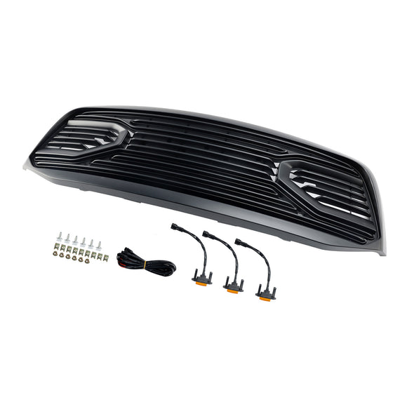 Dodge Ram 1500 2006-2008 Big Horn Czarny Grill Wlot powietrza Chłodnica Zderzak Przednia kratka ze światłem LED