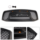 Dodge RAM 1500 2500 3500 2006-2008 Rebel Style Grill Front Bumper Black Replacement Grill W/ LED-4