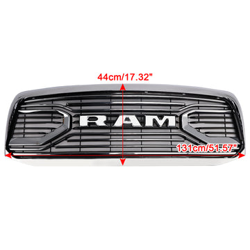 2006–2008 Dodge Ram 1500 2500 3500 Big Horn Style Chrome Grille Front Bumper Replacement Grill W/LED - 0