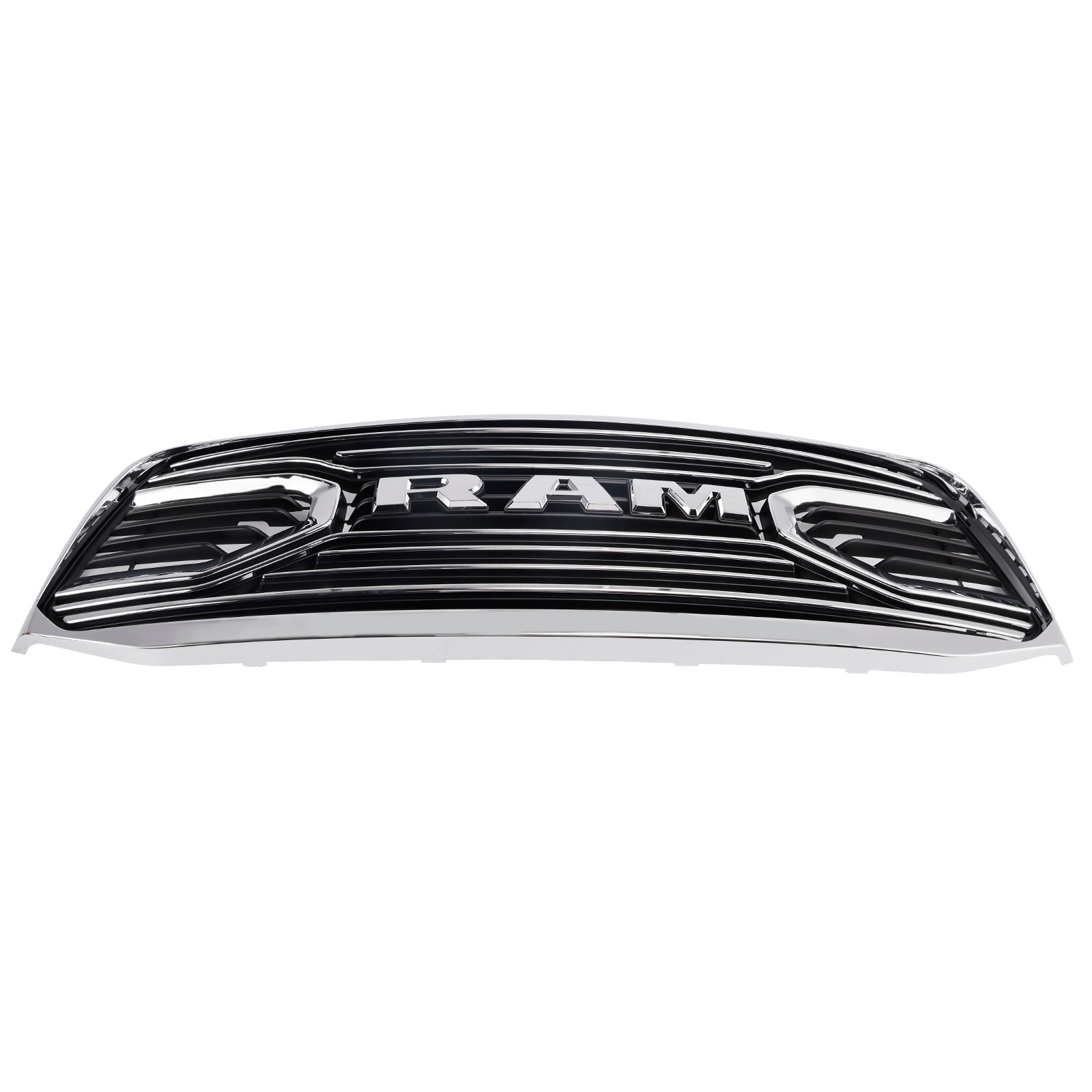 2006-2008 Dodge Ram 1500 2500 3500 Big Horn Style Chrome Grille Front Bumper Replacement Grill W/ LED