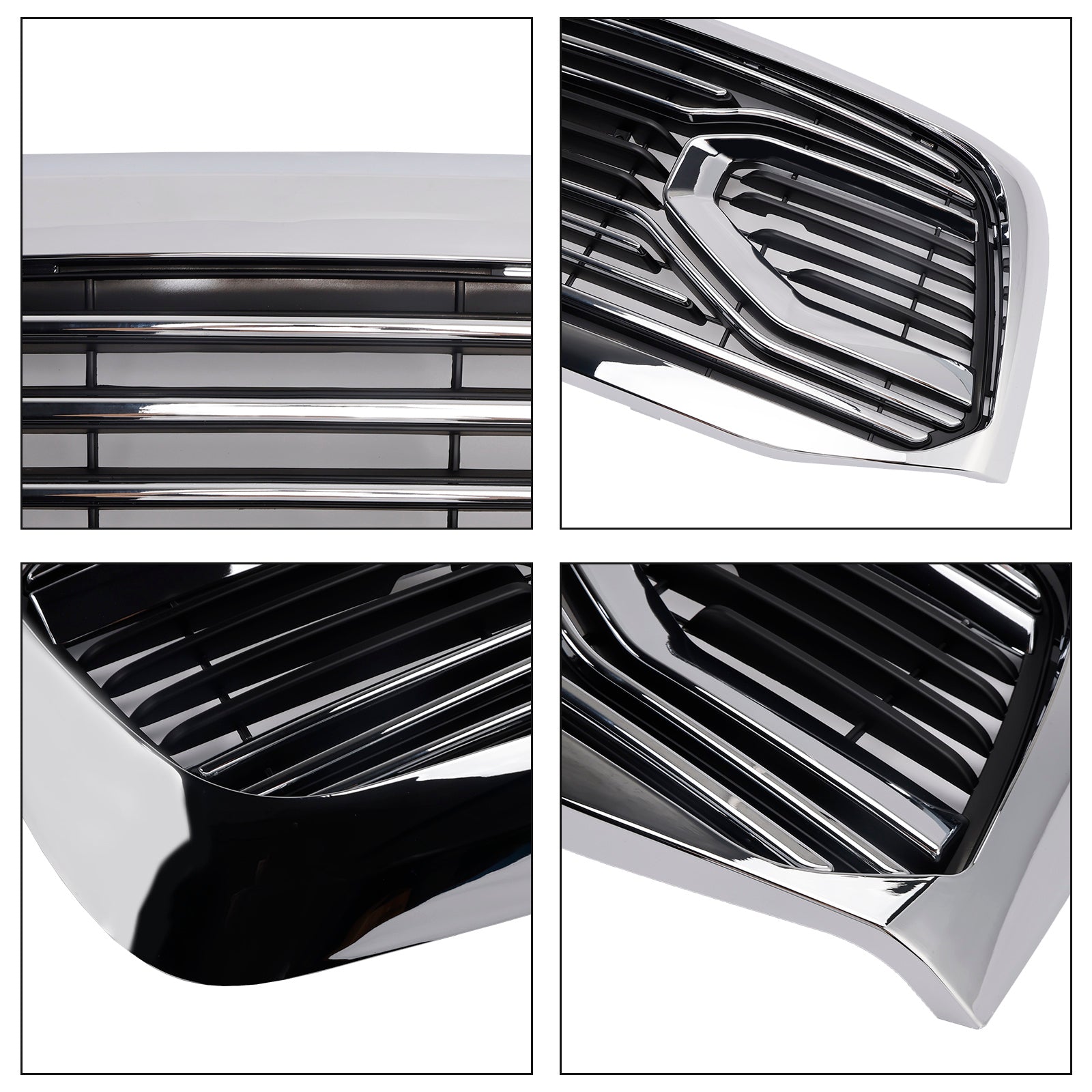 2006-2008 Dodge Ram 1500 2500 3500 Big Horn Style Chrome Grille Front Bumper Replacement Grill W/ LED