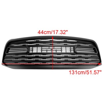 Dodge Ram 1500 2006-2008 LTD Style Grill Parachoques delantero Rejilla de repuesto negra con letra RAM - 0