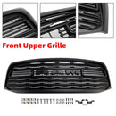 Dodge RAM 1500 2500 3500 2006-2008 Rebel Style Grill Front Bumper Black Replacement Grill W/ LED-22