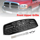 Dodge RAM 1500 2500 3500 2006-2008 Rebel Style Grill Front Bumper Black Replacement Grill W/ LED-23