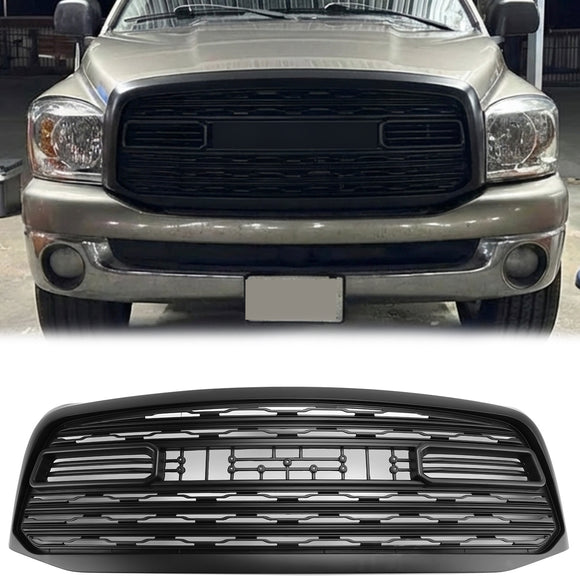 Dodge Ram 1500 2006-2008 LTD Style Grill Voorbumper Zwart Vervangend Grille Met RAM Letter