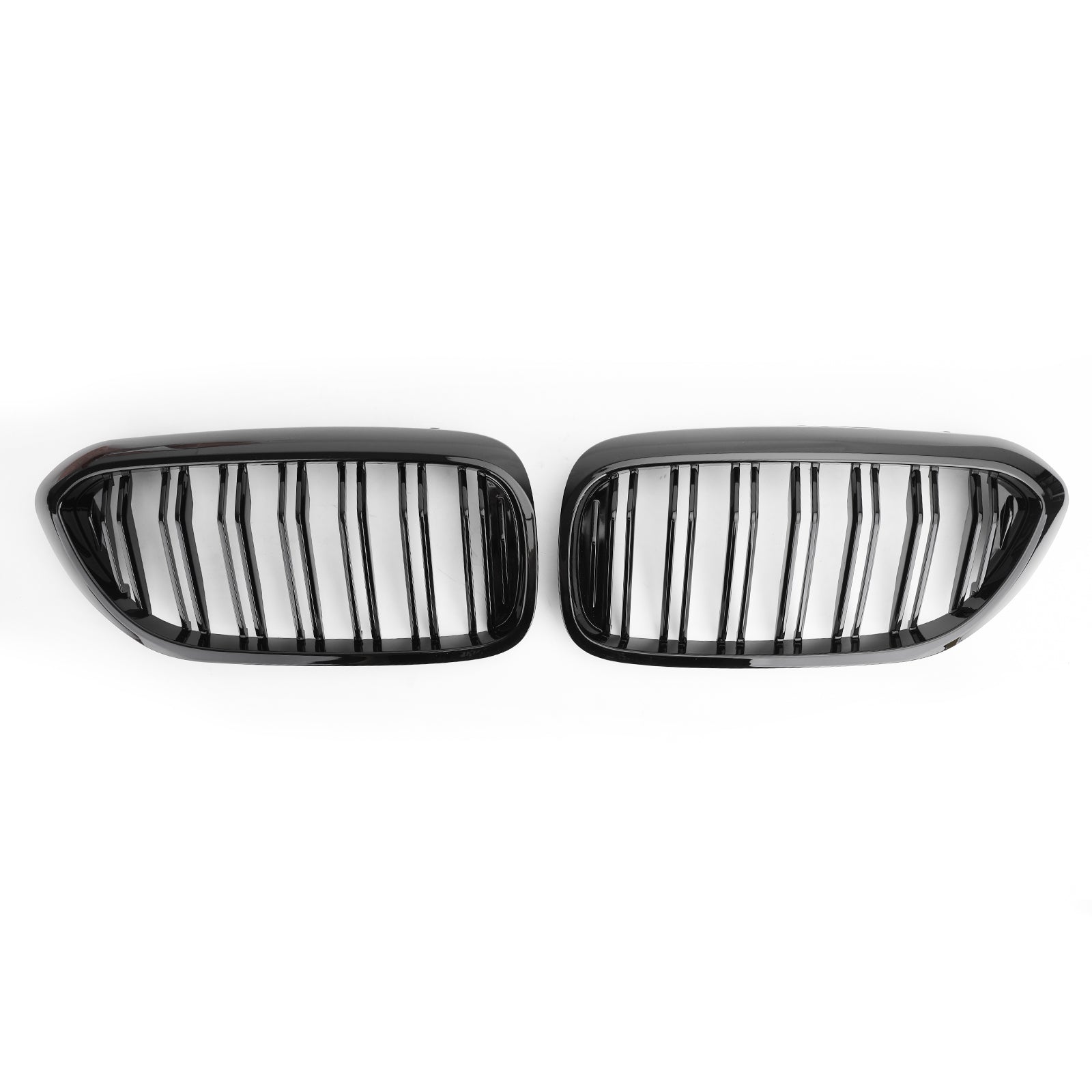 Rejilla frontal tipo riñón para BMW Serie 5 G30 G31 Sedan 2017-2019, color negro brillante, doble listón genérico