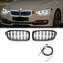 BMW 3er F30 F31 2012–2019, Doppellatten-LED-Frontgrill, obere Stoßstange, schwarzer Nierengrill-1