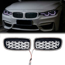 2012-2019 BMW 3 Series F30 F31 Black Diamond Full RIng LED Grill Front Bumper Replacement Grille-1
