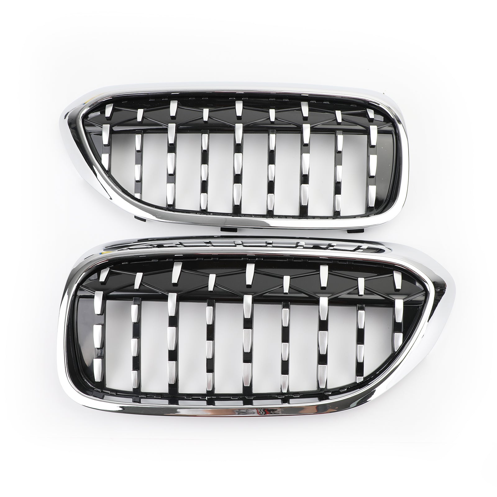 2017-2019 BMW G30 G38 5 Series 520i, 523i, 528i, 530i, 535i, 550i, 520d, 530d etc Black & Chrome Diamond Style Front Grill Generic