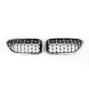 2017–2019 BMW G30 G38 5er-Reihe 520i, 523i, 528i, 530i, 535i, 550i, 520d, 530d usw. Schwarz & Chrom-Frontgrill im Diamant-Stil, generisch-5