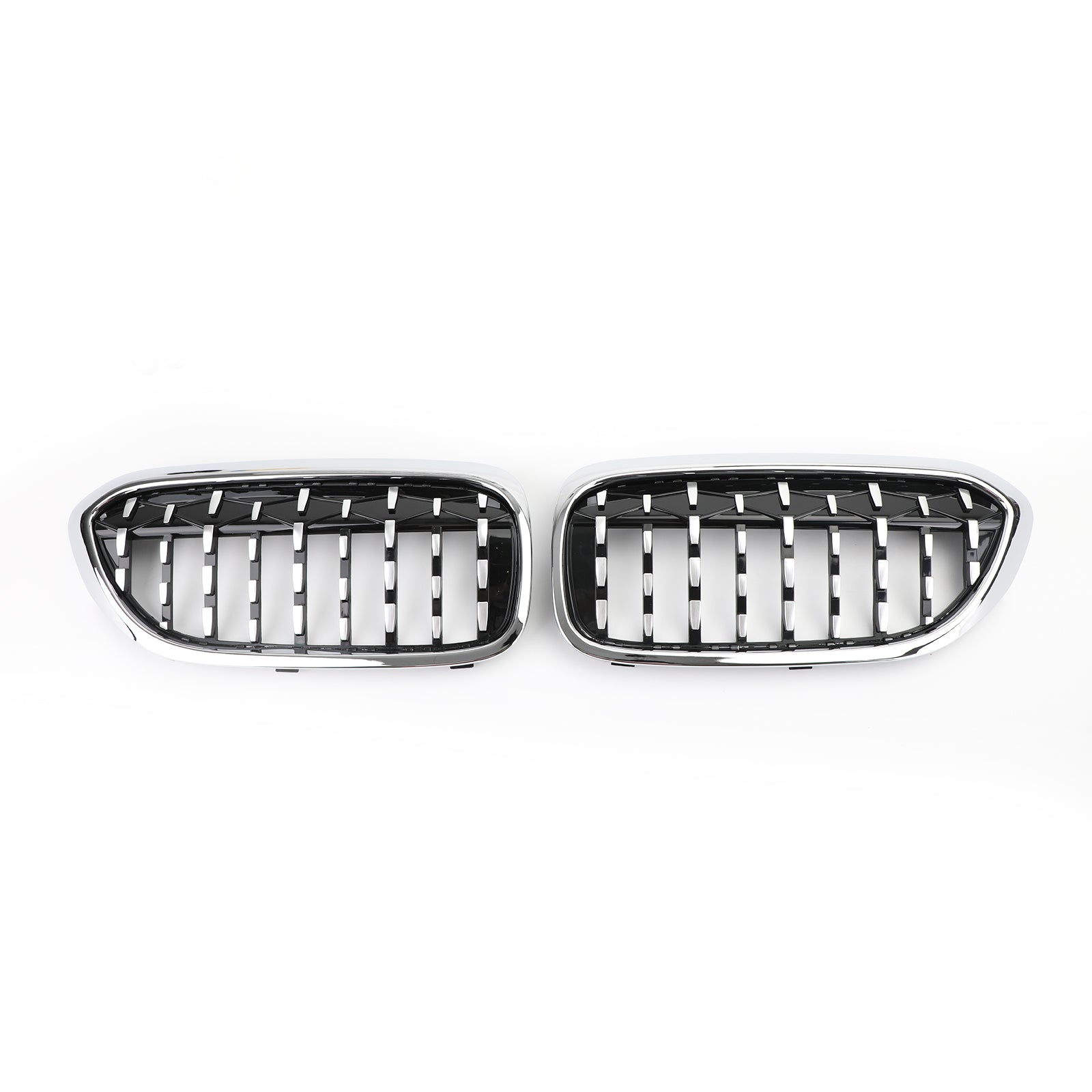 2017-2019 BMW G30 G38 5 Series 520i, 523i, 528i, 530i, 535i, 550i, 520d, 530d etc Black & Chrome Diamond Style Front Grill Generic