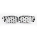 2002-2005 BMW Série 3 E46 320d/318i/320i/330d/325i/330i Berline/Touring Grill Noir/Chrome Diamant Calandre-3