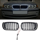 2001-2005 BMW serii 3 E46 4-drzwiowe LCI Czarna kratka przedniego zderzaka z diodami LED-1