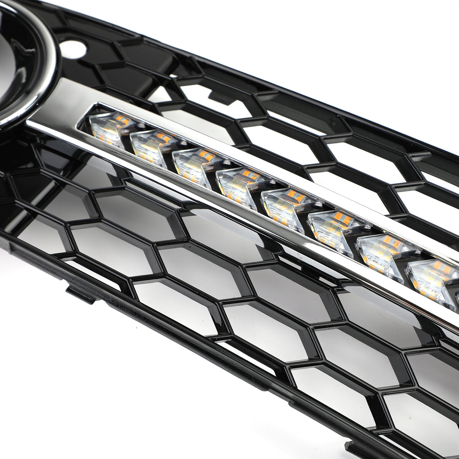 2009-2012 Audi A4 B8 nid d'abeille antibrouillard gril pare-chocs avant couvercle inférieur calandre noire 8KD 807 682 8KD 807 681