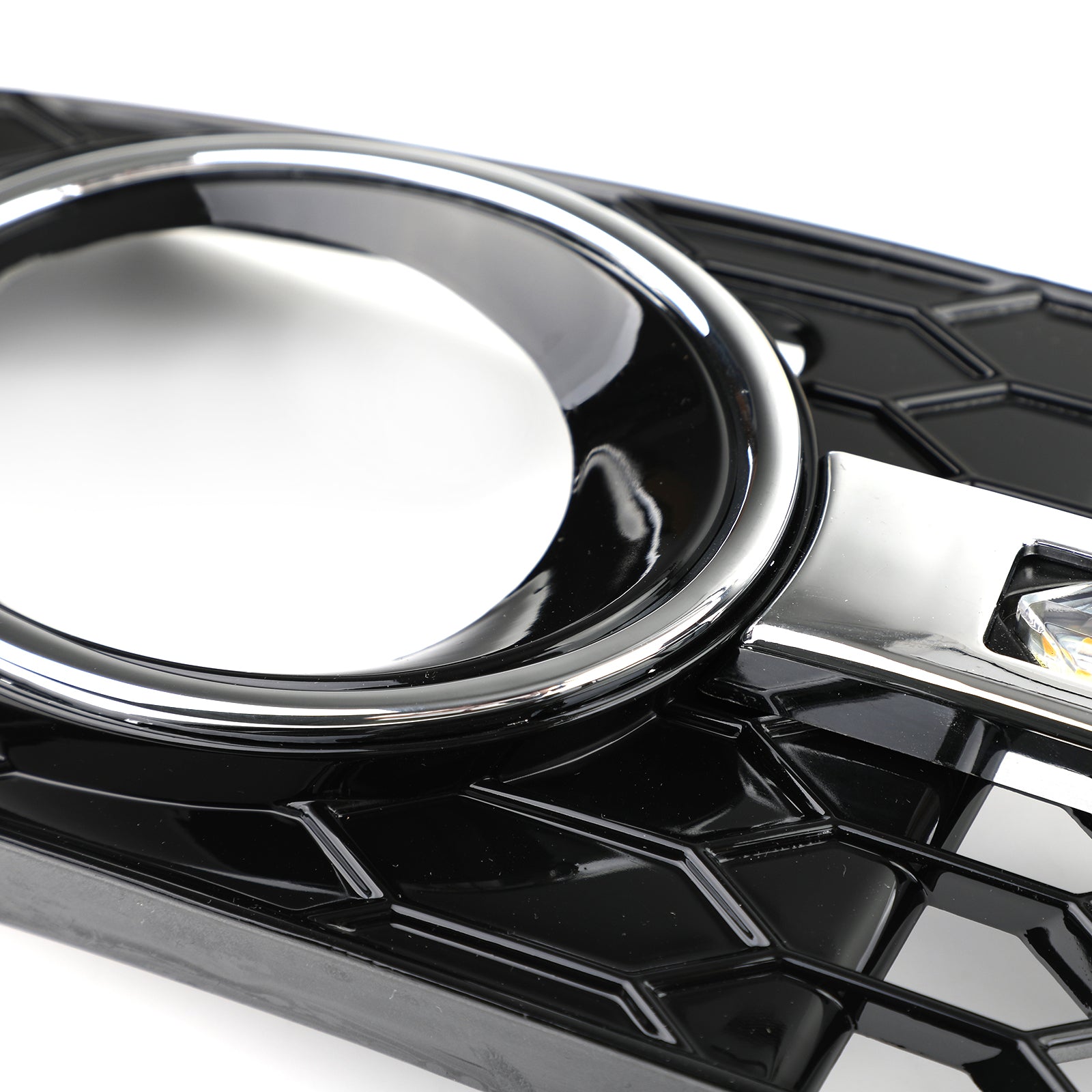 2009-2012 Audi A4 B8 nid d'abeille antibrouillard gril pare-chocs avant couvercle inférieur calandre noire 8KD 807 682 8KD 807 681