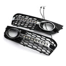 2009-2012 Audi A4 B8 nid d'abeille antibrouillard gril pare-chocs avant couvercle inférieur calandre noire 8KD 807 682 8KD 807 681-18