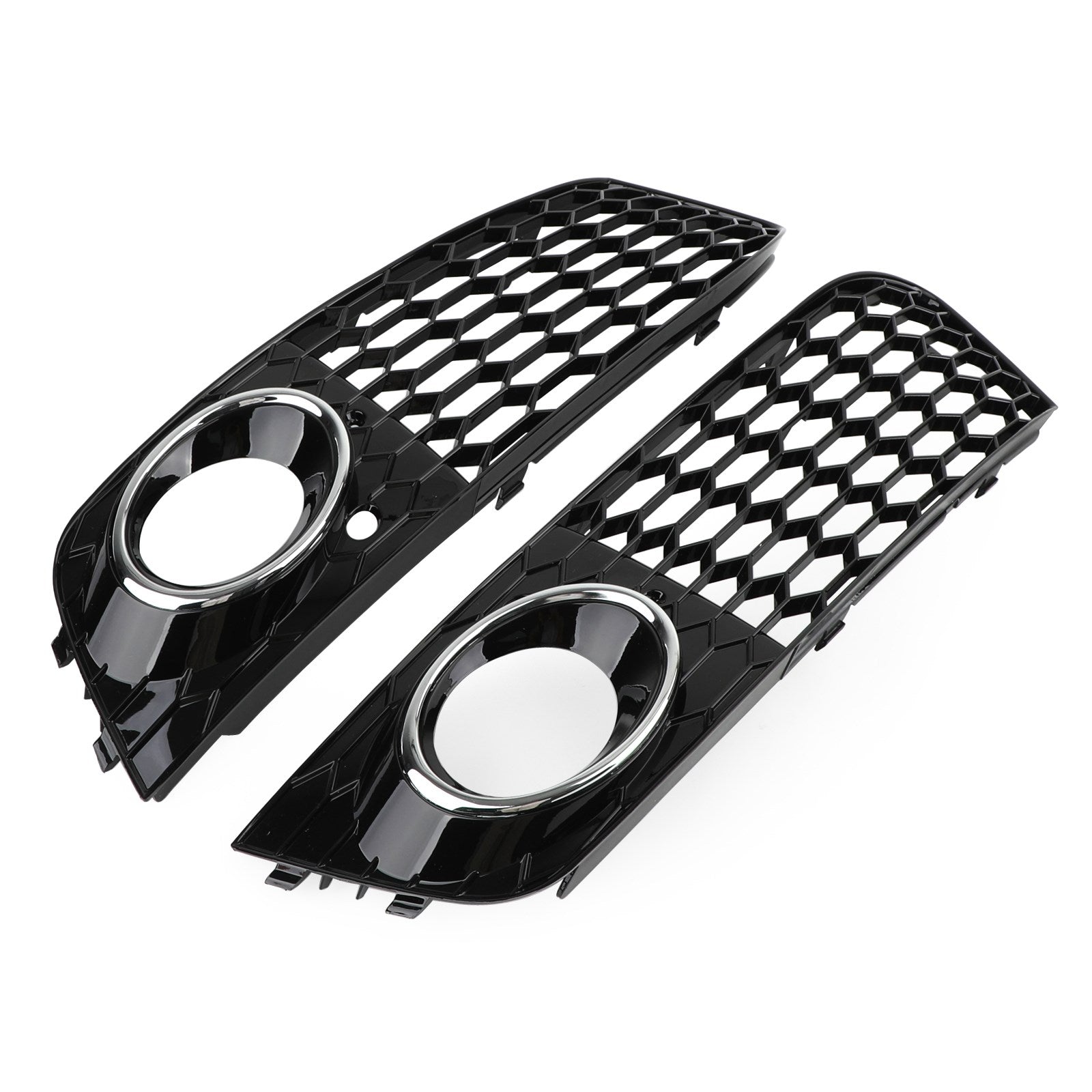 Audi 2009-2012 A4 B8 LH+RH parrillas de luz antiniebla cromadas en forma de panal