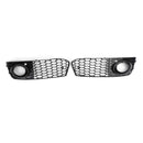 2008-2012 Audi A4 / A4 Avant B8 RS4 Style Honeycomb Mesh Hex Grill Gloss Black Grille + Fog Light Grille-16