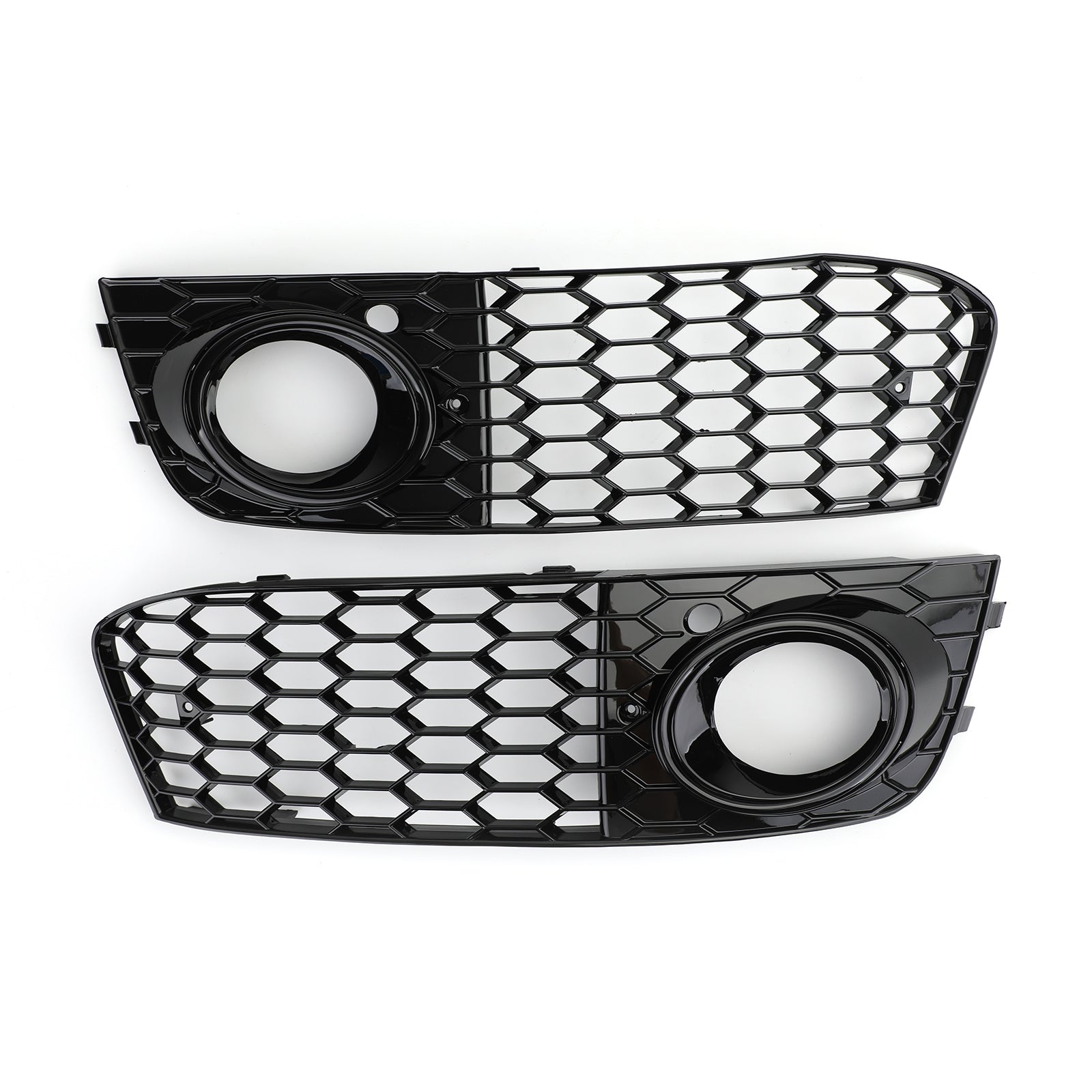 Audi 2009-2012 A4 B8 Pair Honeycomb Mesh Fog Light Open Vent Grill Intake