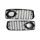 Audi A5 S-Line / S5 B8 2007-2012 Honeycomb Style Fog Light Grill 2PCS Front Bumper Lowe Grill Black Cover 8T0 807 681 B 8T0 807 682 D-1
