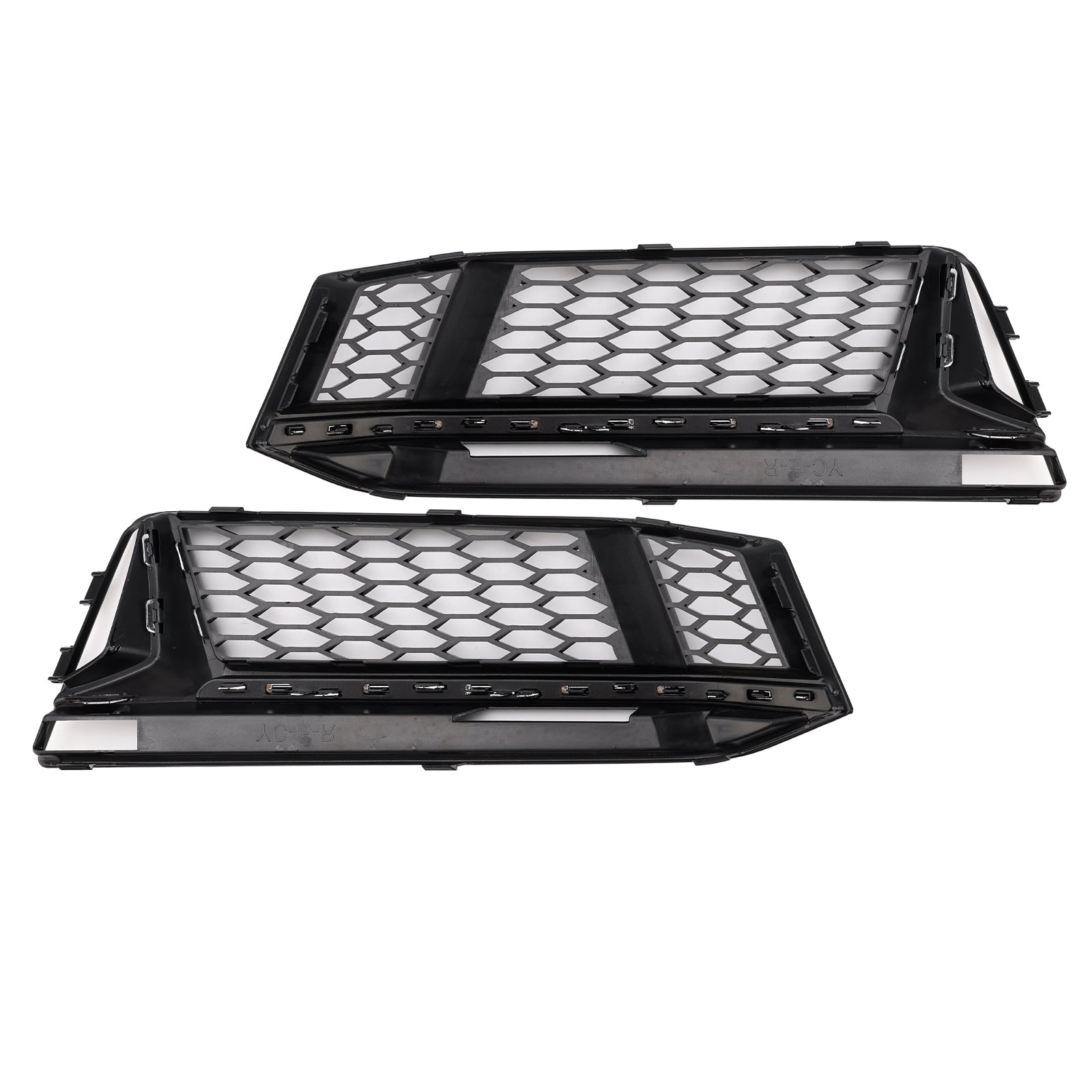 Audi A4 Sline/S4 B9 2016-2018 2 STÜCKE Wabengitter Unterer Kühlergrill Frontstoßstange Nebelscheinwerferabdeckung Schwarzer Grill 8W0 807 681 F 8W0 807 682 F