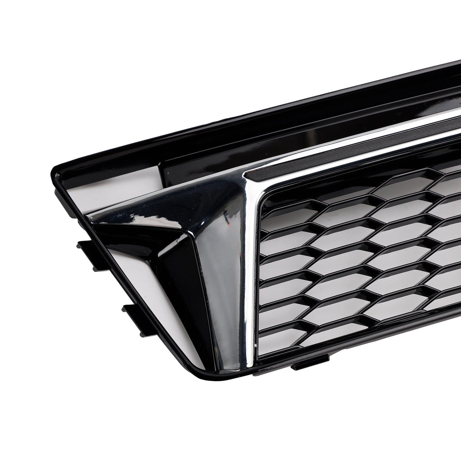 Audi A4 Sline/S4 B9 2016-2018 2 STÜCKE Wabengitter Unterer Kühlergrill Frontstoßstange Nebelscheinwerferabdeckung Schwarzer Grill 8W0 807 681 F 8W0 807 682 F