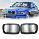 1990-1995 BMW 3-Series E36 Pre-facelift Front Grill Kidney Sport Hood Gblack / Mcolor Grille-4