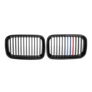 1990-1995 BMW 3-Series E36 Pre-facelift Front Grill Kidney Sport Hood Gblack / Mcolor Grille