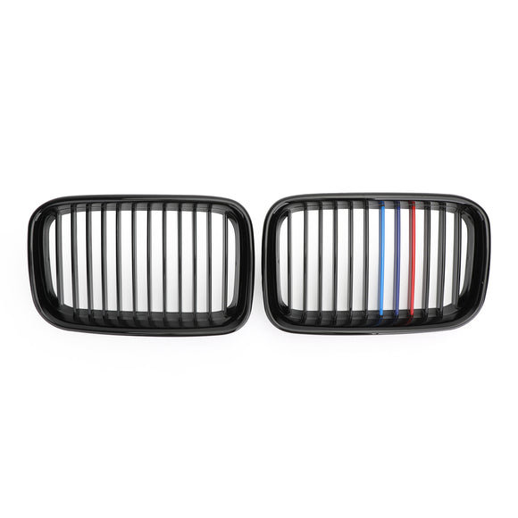 1990-1995 BMW 3-Series E36 Pre-facelift Front Grill Kidney Sport Hood Gblack / Mcolor Grille