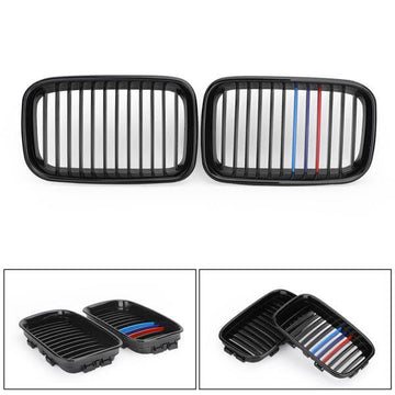 Buy mcolor 1990-1995 BMW 3-Series E36 Pre-facelift Front Grill Kidney Sport Hood Gblack / Mcolor Grille