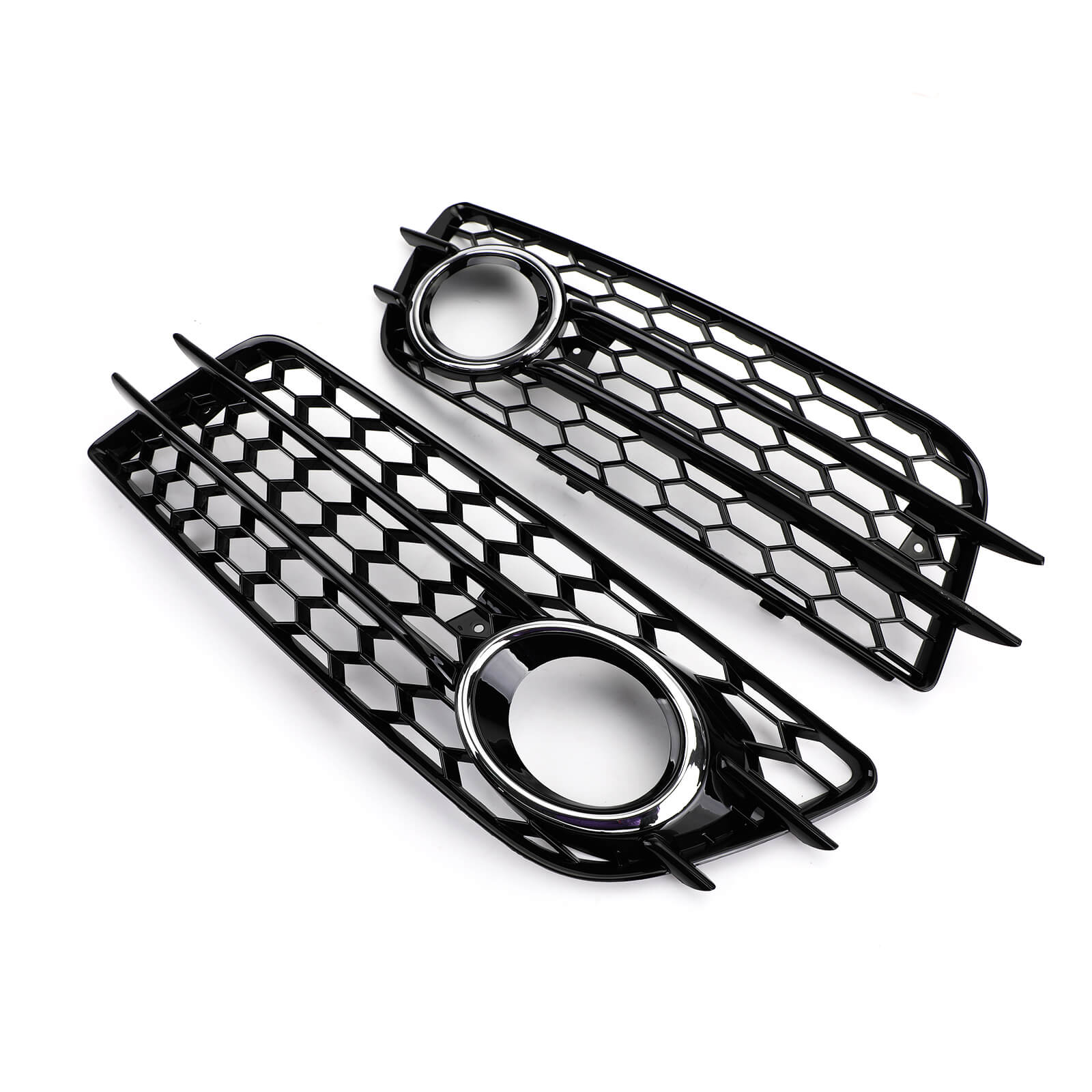 Audi 2008-2012 A4 S-Line S4 Sport Version Honeycomb Style Fog Light Grille Bumper